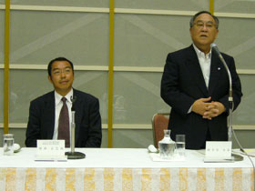 日本経団連の御手洗会長の挨拶